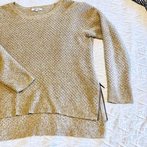 MADEWELL Breezeway ZIP Pullover Sweatshirt Oatmeal